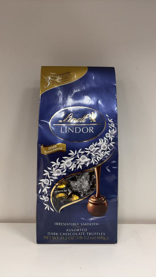 Lindt Lindor Assorted Dark Chocolate Truffles-21.2Oz/600g
