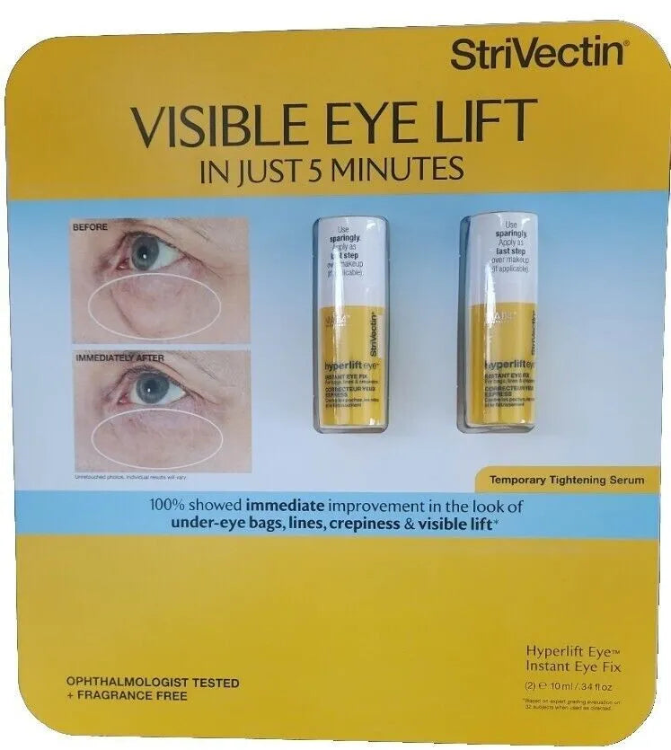Strivectin Visible Eye Lift Hyperlift Instant Eye Fix-2 Pack, 34oz/ 10ml