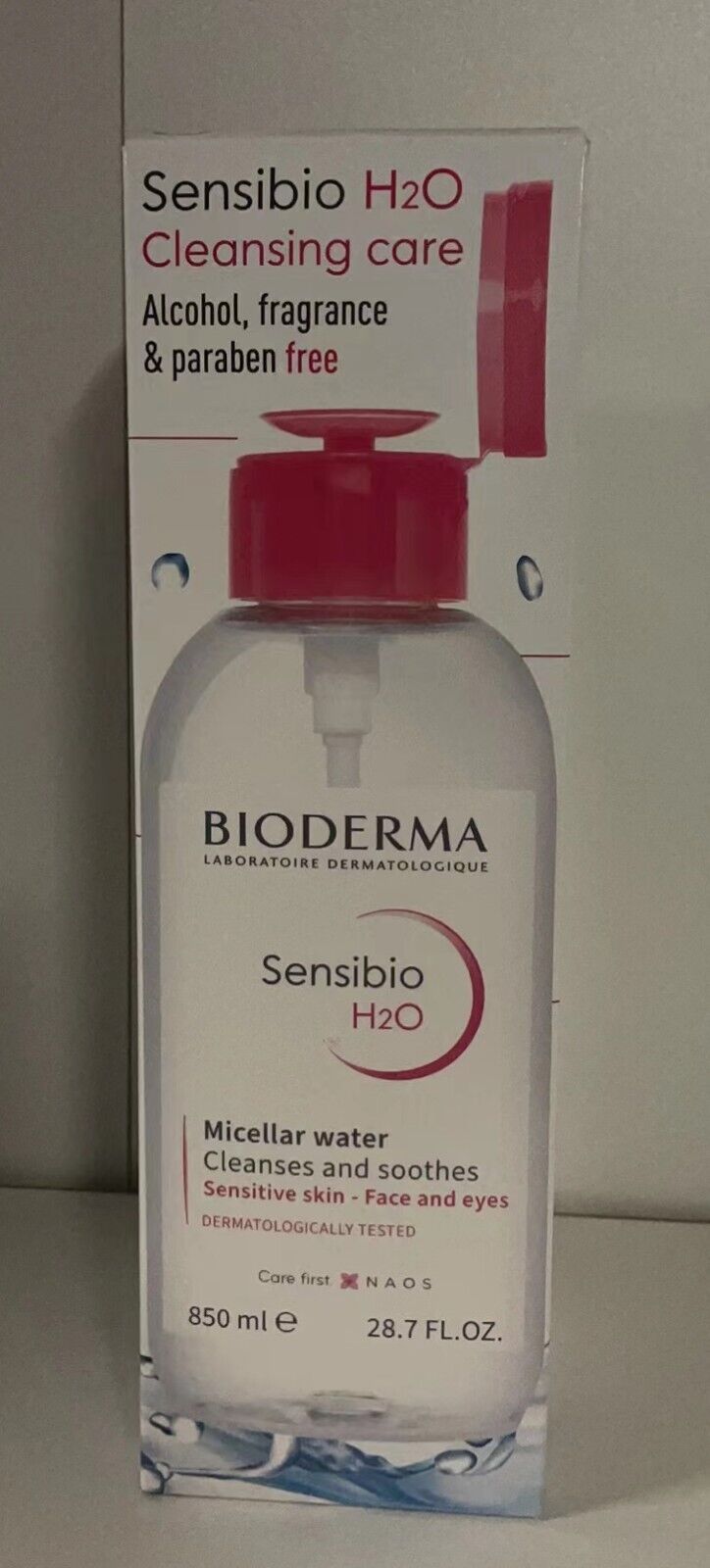 BIODERMA Sensibio H2O Micellar Cleansing Water /Makeup Remover - 28.7Oz/850ml