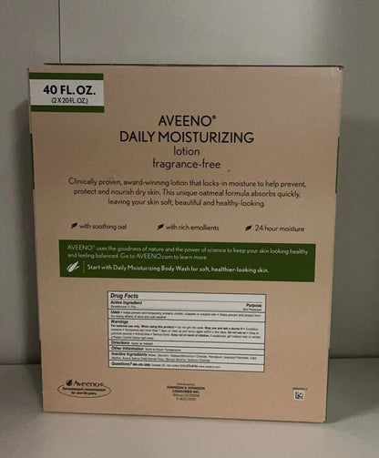 Aveeno Naturals Daily Moisturizing Lotion - 20 fl oz (2-Pack) Nourishes Dry Skin