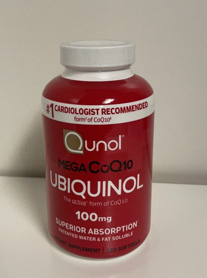 Qunol Mega CoQ10 Ubiquinol 100 mg. (120 Softgels)