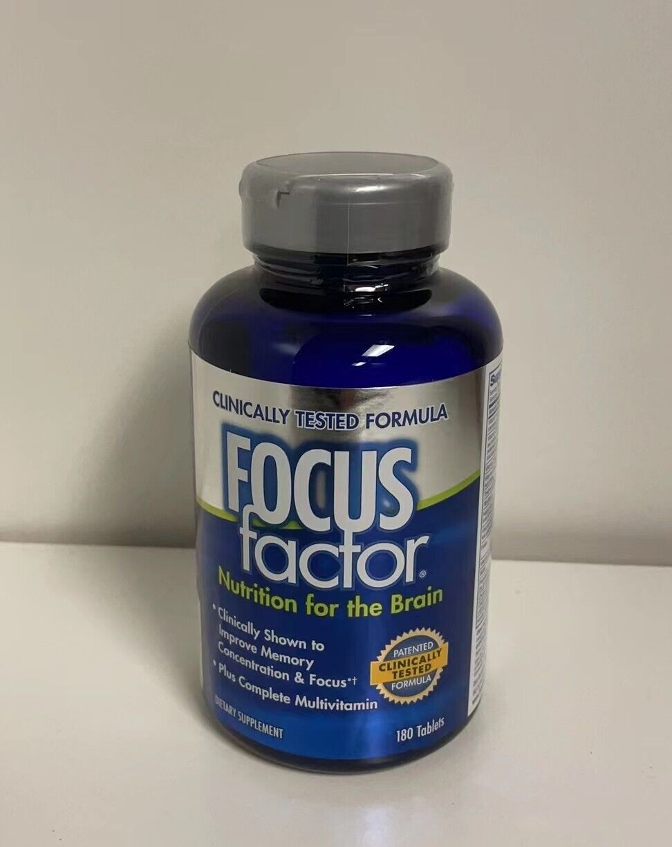 FOCUS factor Nutrition for Brain Dietary Supplement, 180 Tablets, Exp. 12/2024+