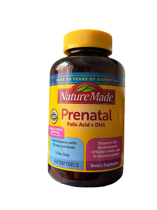 Nature Made Prenatal Multi + DHA, 200 mg DHA, 150 Softgels