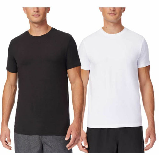 32 Degrees Cool Men's T-Shirt Short Sleeve Crew Neck 3 Pack White/Black