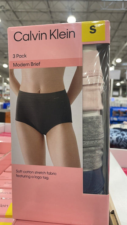 Calvin Klein Women's Modern Brief Underwear Panties-3 Pack
