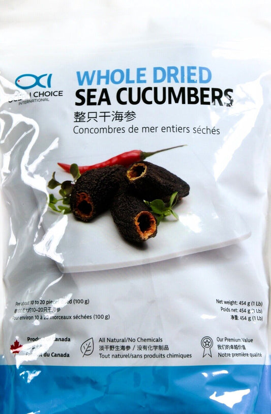 Ocean Choice Whole Dried Sea Cucumbers, 454g (1 Pound)