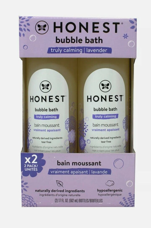 HONEST The Honest Company Bubble Bath, Truly Calming Lavender 17.0 fl oz-2 Pack