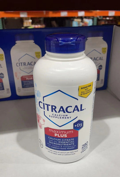 Citracal Maximum Plus Calcium Citrate + D3, 280 Caplets, Exp. 01/2025