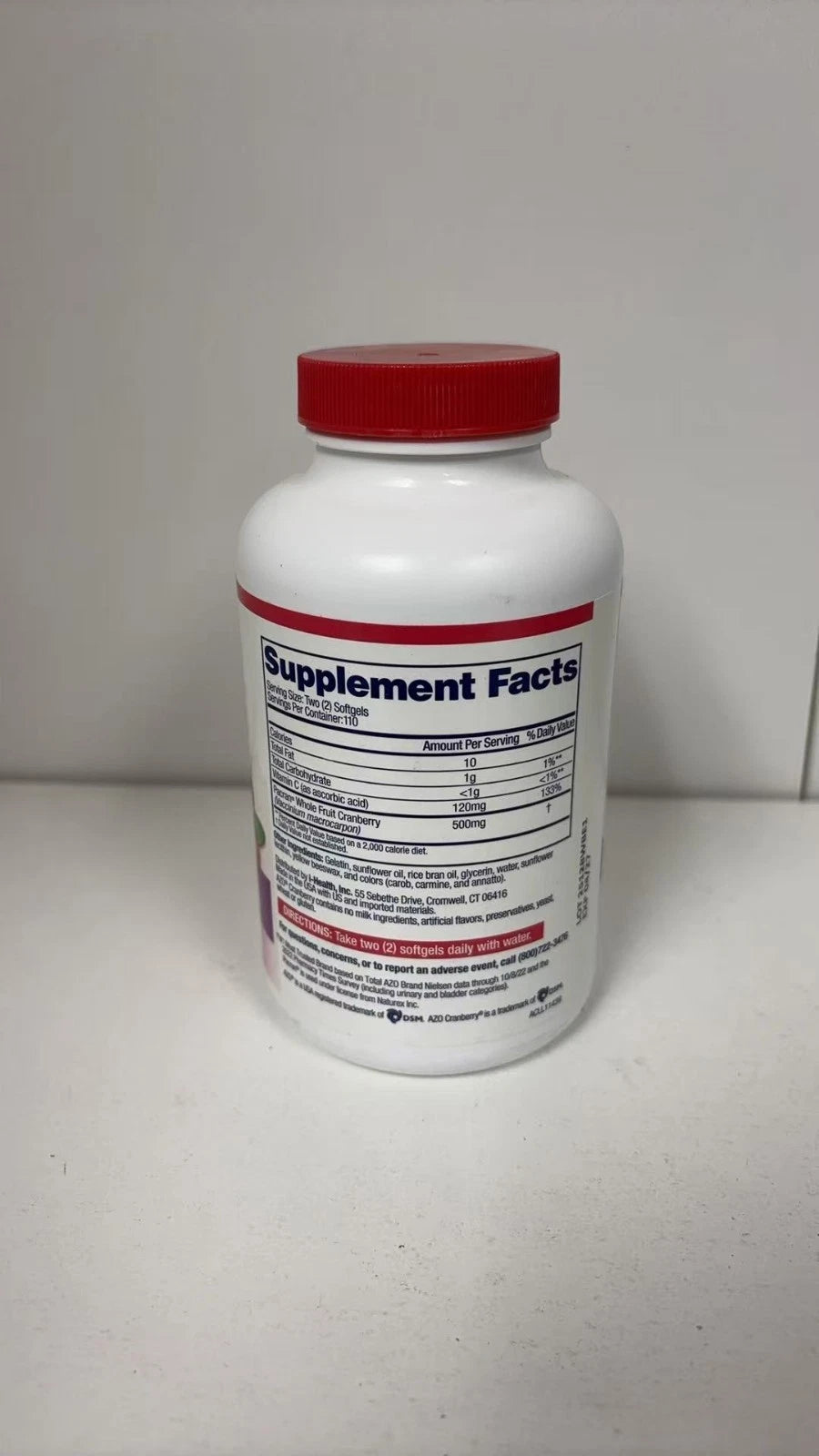 AZO Cranberry Urinary Tract Health 500 mg, 220 Softgels
