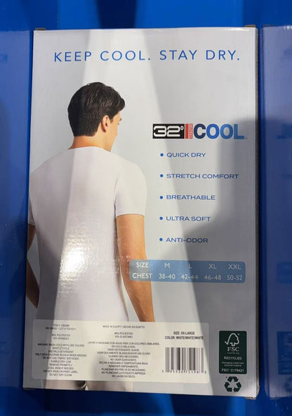 32 Degrees Cool Men's Short Sleeve Crew Neck T-Shirt -3 PK