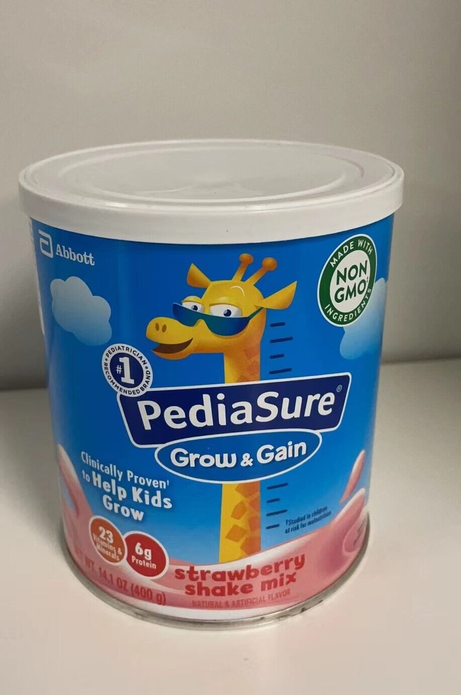 PediaSure Grow & Gain Shake Mix, Strawberry Flavor, 14.1 oz