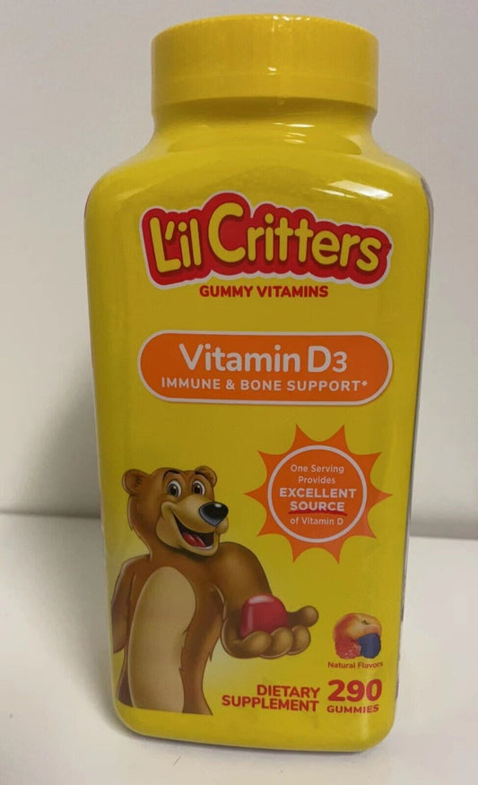 L'il Critters Vitamin D3 Immune & Bone support-290 Gummies