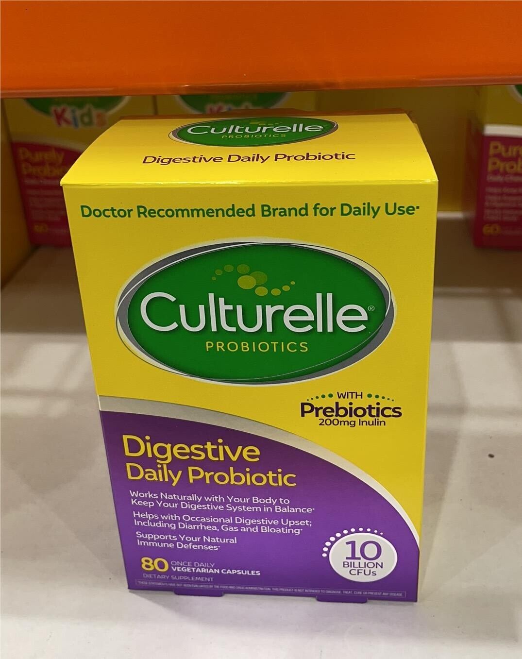 Culturelle Digestive Daily Probiotic 80 Vegetarian Capsules Exp: 04/2025