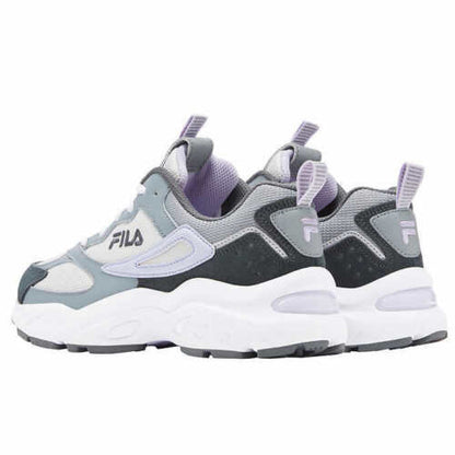 Fila Womens Envizion White Running Shoes Sneakers，Purple/Green
