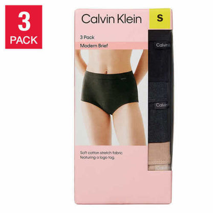 Calvin Klein Women's Modern Brief Underwear Panties-3 Pack
