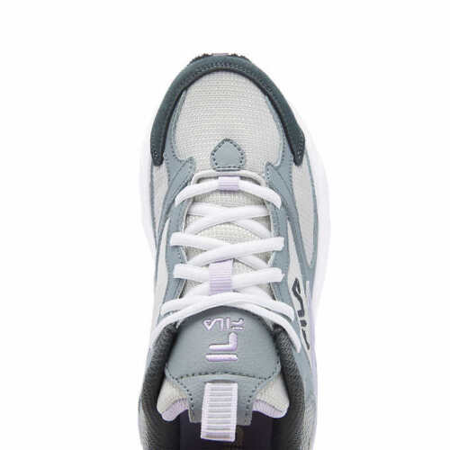 Fila Womens Envizion White Running Shoes Sneakers，Purple/Green