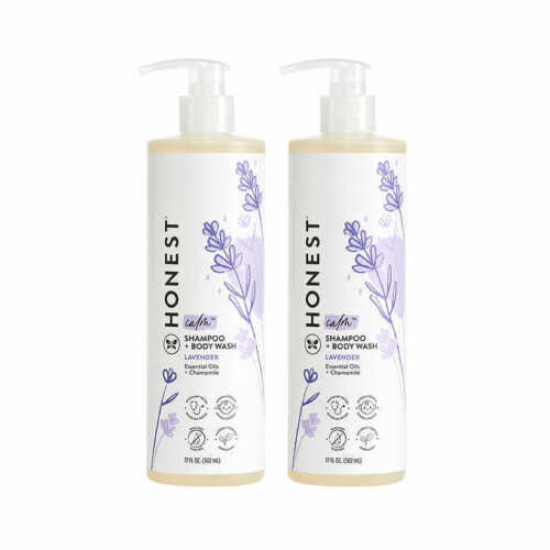 The Honest Co. Shampoo + Body Wash-2 Pack 17 FL OZ Each, Truly Calming, Lavender