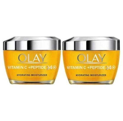 OLAY Advanced Vitamin C + Peptide 24 Hydrating Moisturizer- 2 pack 1.7 oz each