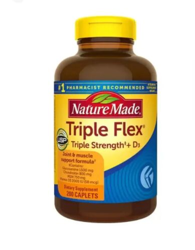 Nature Made TripleFlex Triple Strength+D3 Dietary Supplement - 200 Caplets
