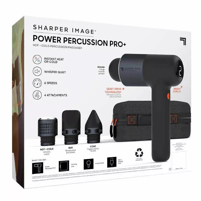 Sharper Image Power Percussion Pro+, Hot + Cold Deep Tissue Massager